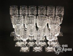 Набор хрустальных фужеров,бокалов и рюмок Baccarat